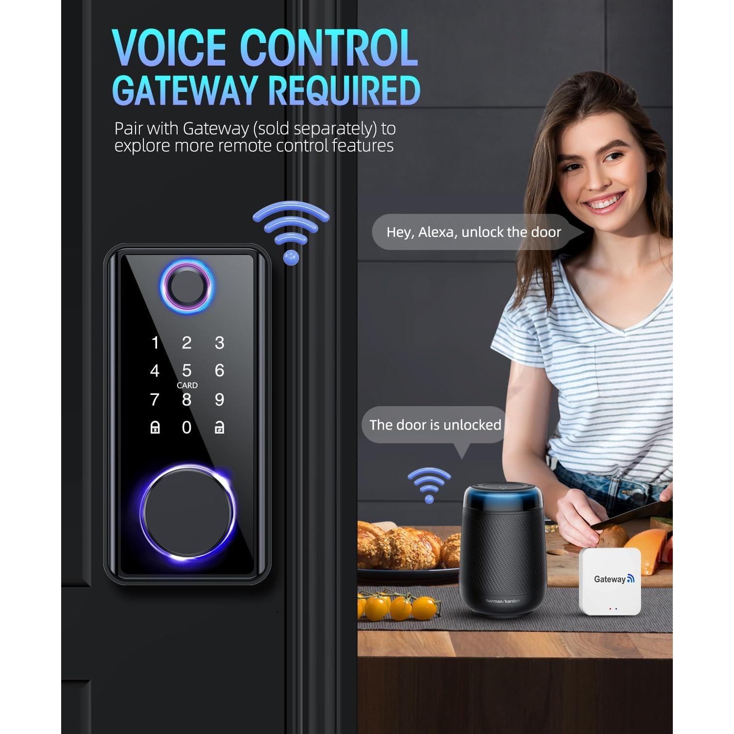 Cerradura Inteligente PSOS SCJ2025 con Teclado y App - Negro