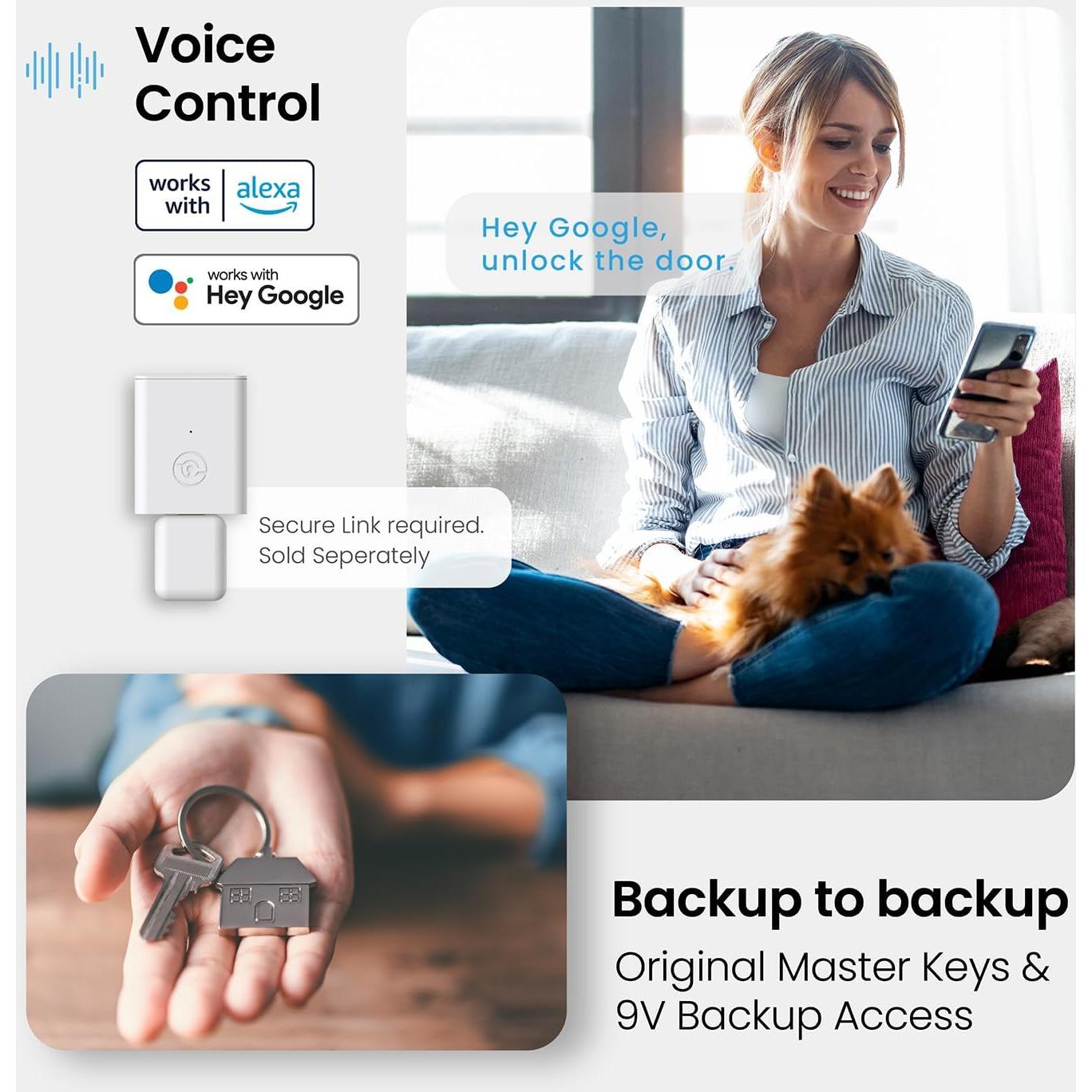 Cerradura Inteligente Lockly Secure Plus Bluetooth con Huella Dactilar