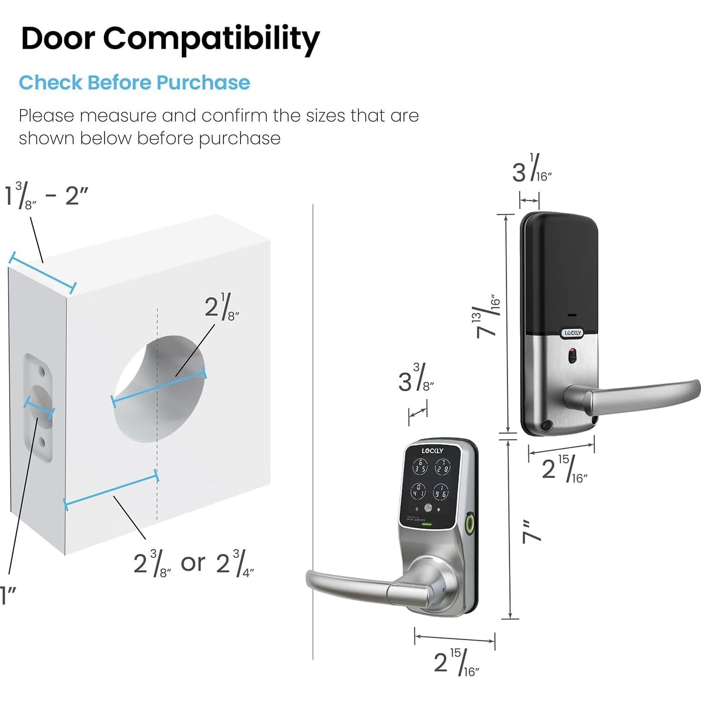 Cerradura Inteligente Lockly Secure Plus Bluetooth con Huella Dactilar