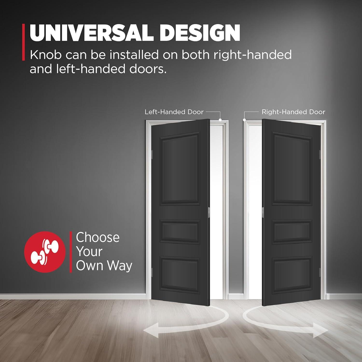 Manija de Puerta Kwikset Pismo con Cerradura y Llave Negra