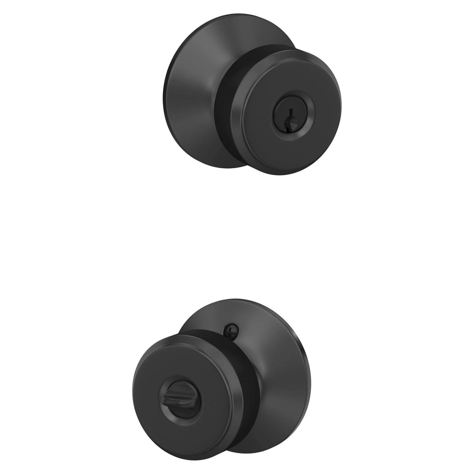 Cerradura de Entrada Schlage F51A Bowery Negro Mate