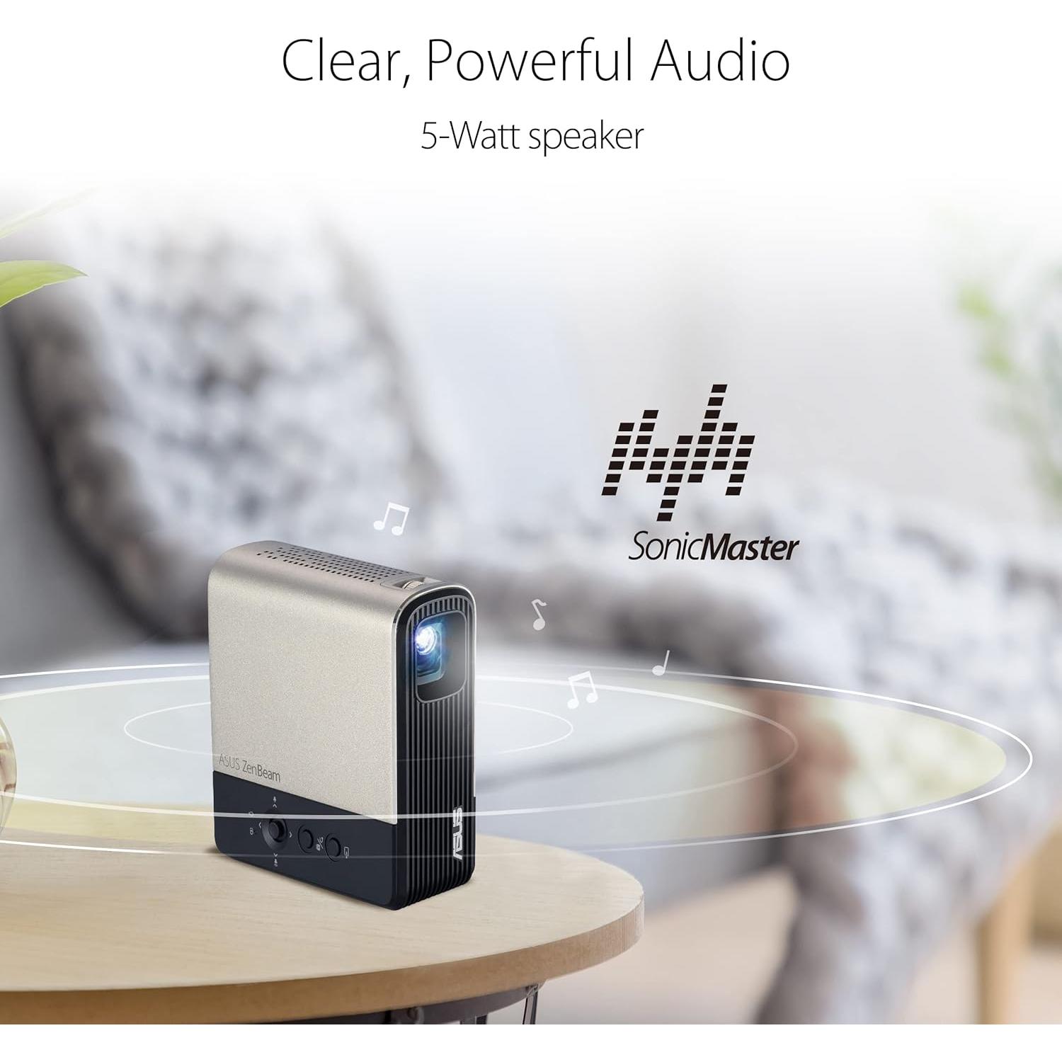 Proyector Mini Inalámbrico ASUS ZenBeam E2 100" FHD 300 Lúmenes