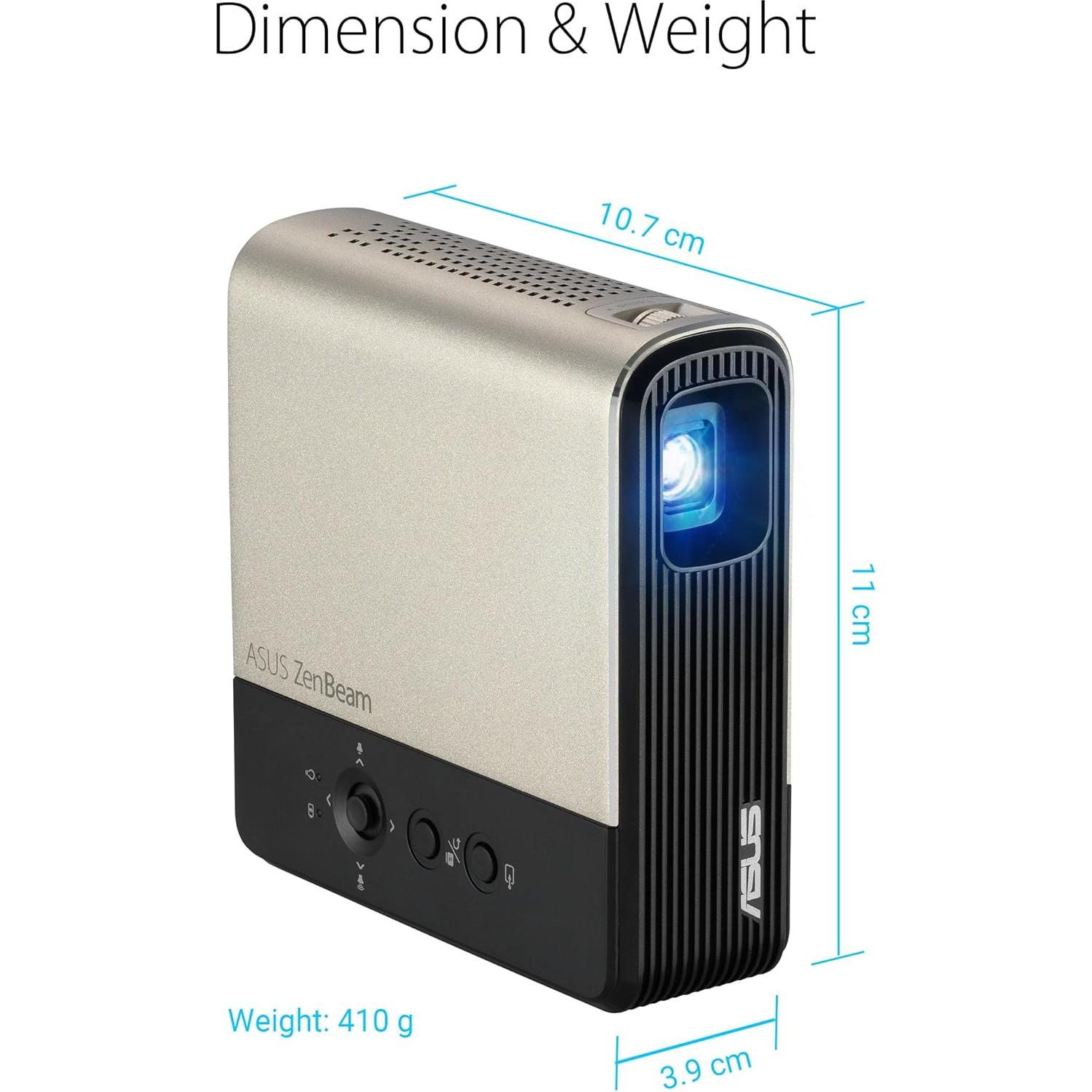 Proyector Mini Inalámbrico ASUS ZenBeam E2 100" FHD 300 Lúmenes