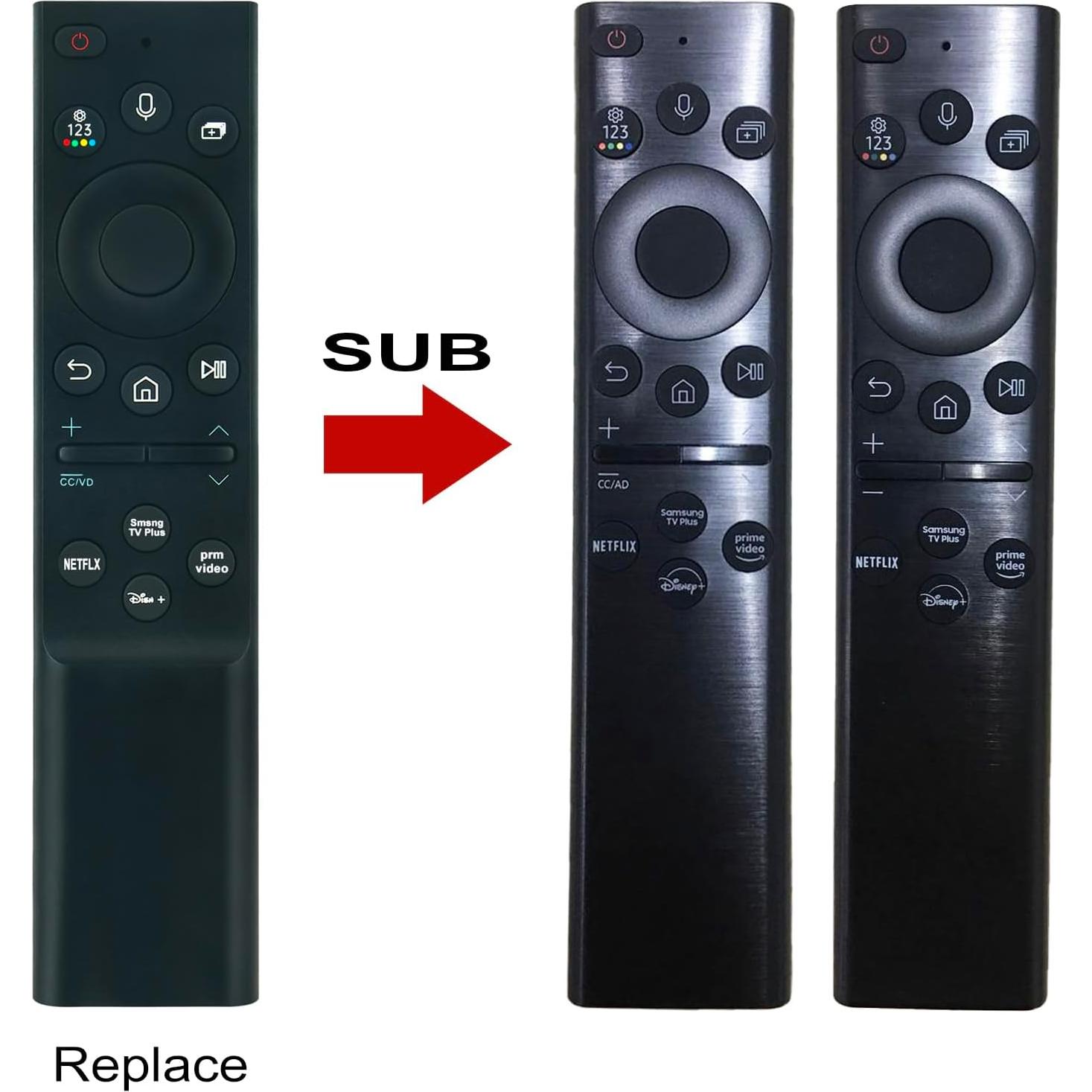 Control Remoto Inteligente AULCMEET BN59-01385A para Samsung QLED 2022