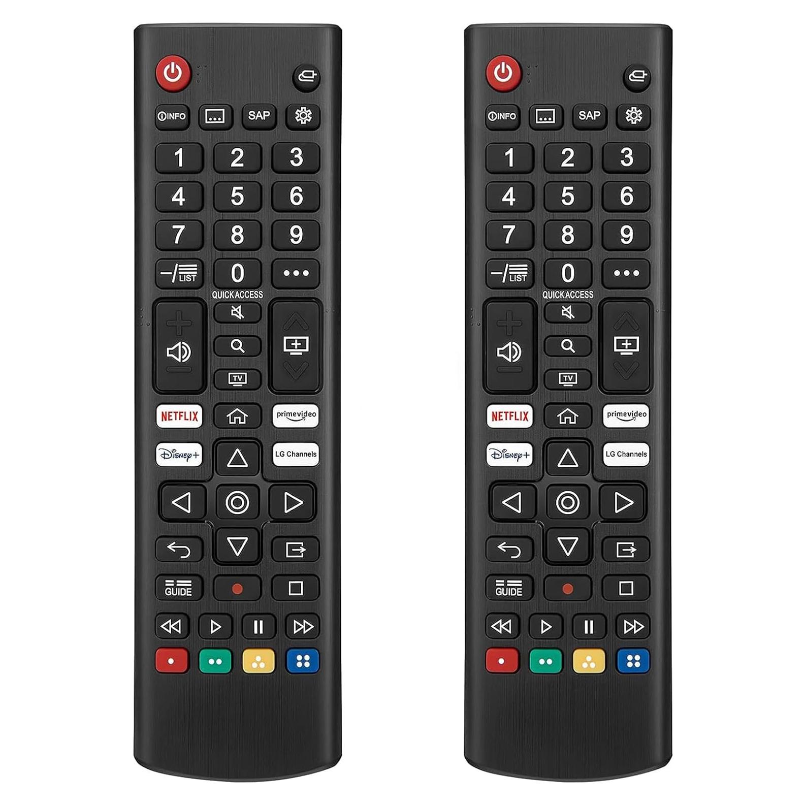 Pack 2 Control Remoto Reemplazo AKB76040302 para LG Smart TV