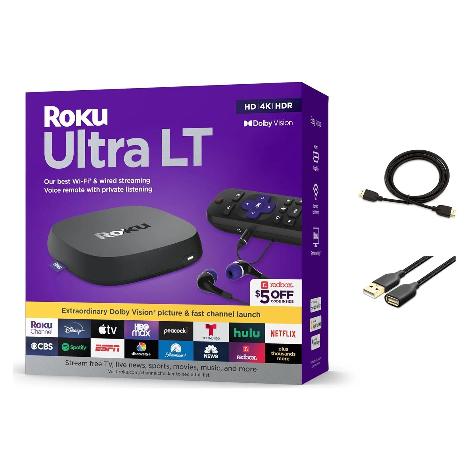Dispositivo de Streaming Roku Ultra LT 4K HDR Wi-Fi Control Remoto