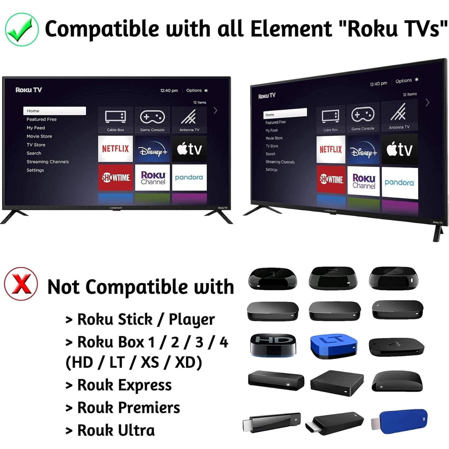 Control Remoto de Reemplazo Element Roku 4K con Accesos Directos