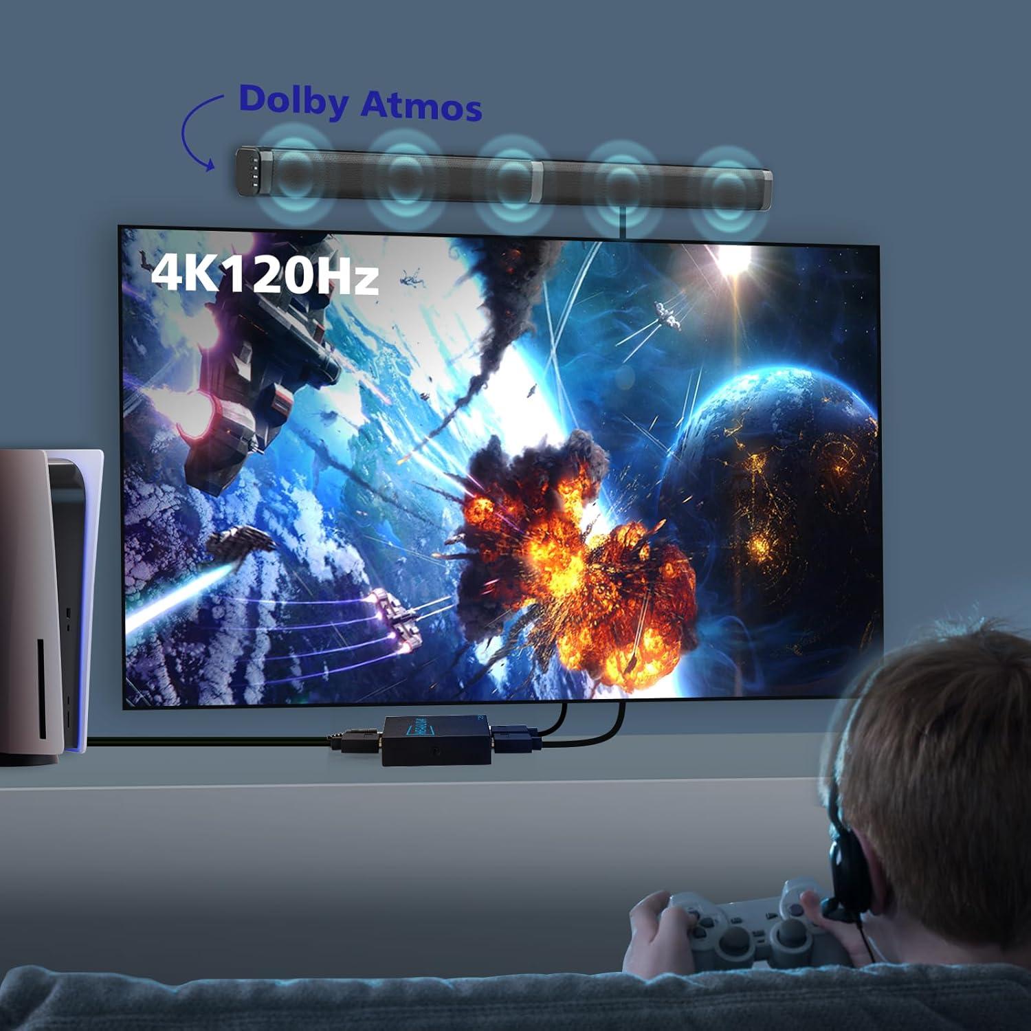 Divisor HDMI 8K 1x2 HBAVLINK 4K 120Hz HDCP 2.3