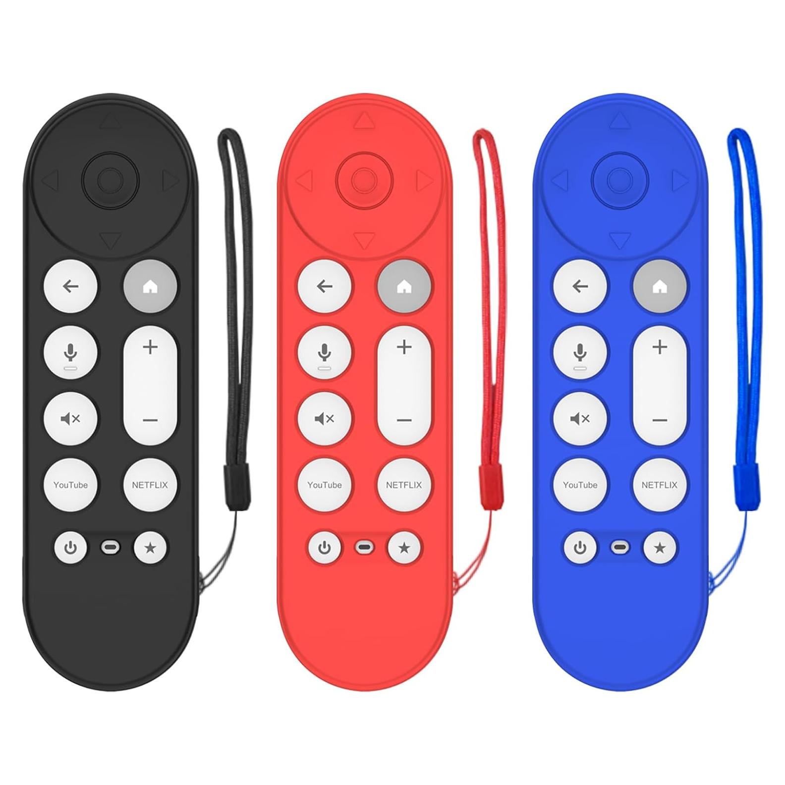 Funda de Silicona para Control Remoto Google TV 4K 2024 - 3 Pcs