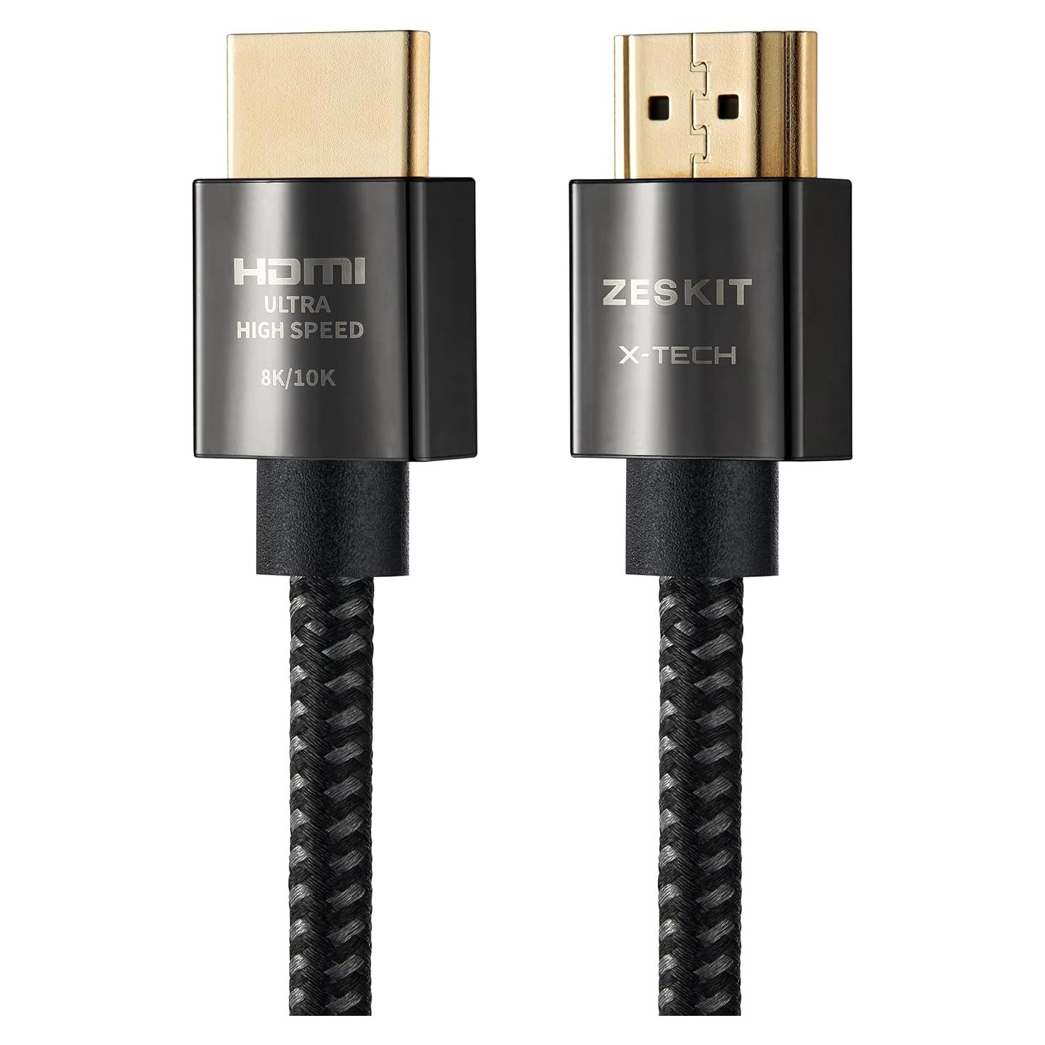 Cable HDMI Ultra High Speed Zeskit X-Tech 2m 48Gbps 8K 4K HDR