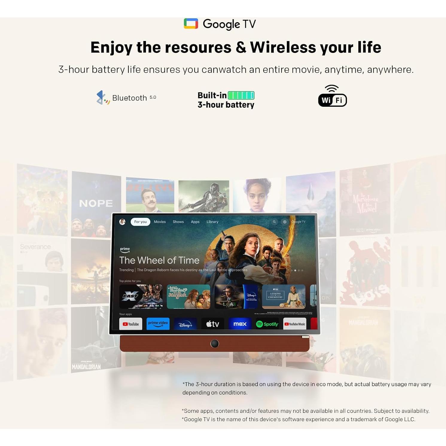 Pantalla Inteligente Portátil Skyworth 24P100 1080P FHD
