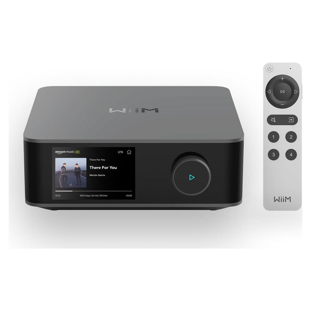 Amplificador Streaming WiiM Amp Ultra 100W DAC ESS HDMI Gris