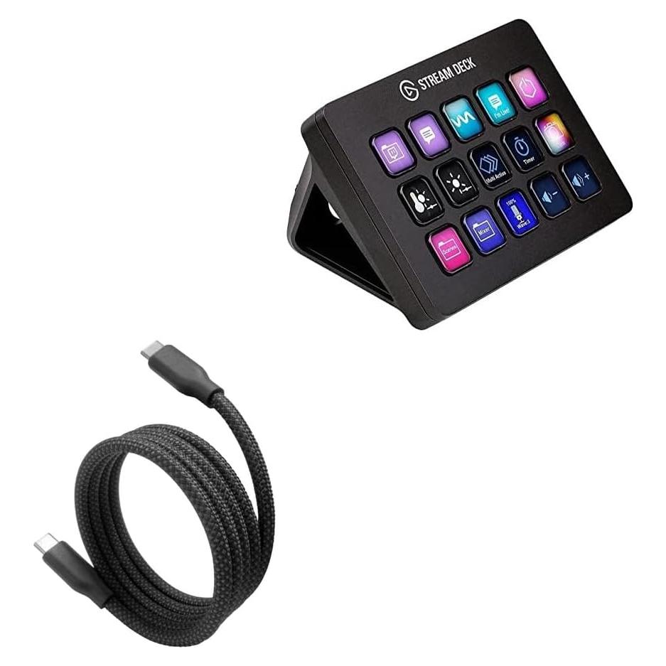 Cable BoxWave USB-C a USB-C 0.91m 240W Trenzado Negro