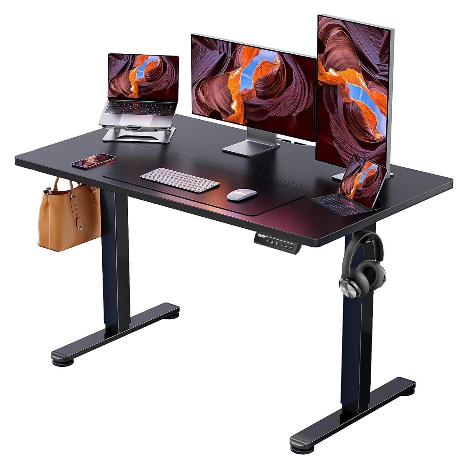 Escritorio de pie eléctrico ajustable ErGear EGESD5B 120x60cm Negro