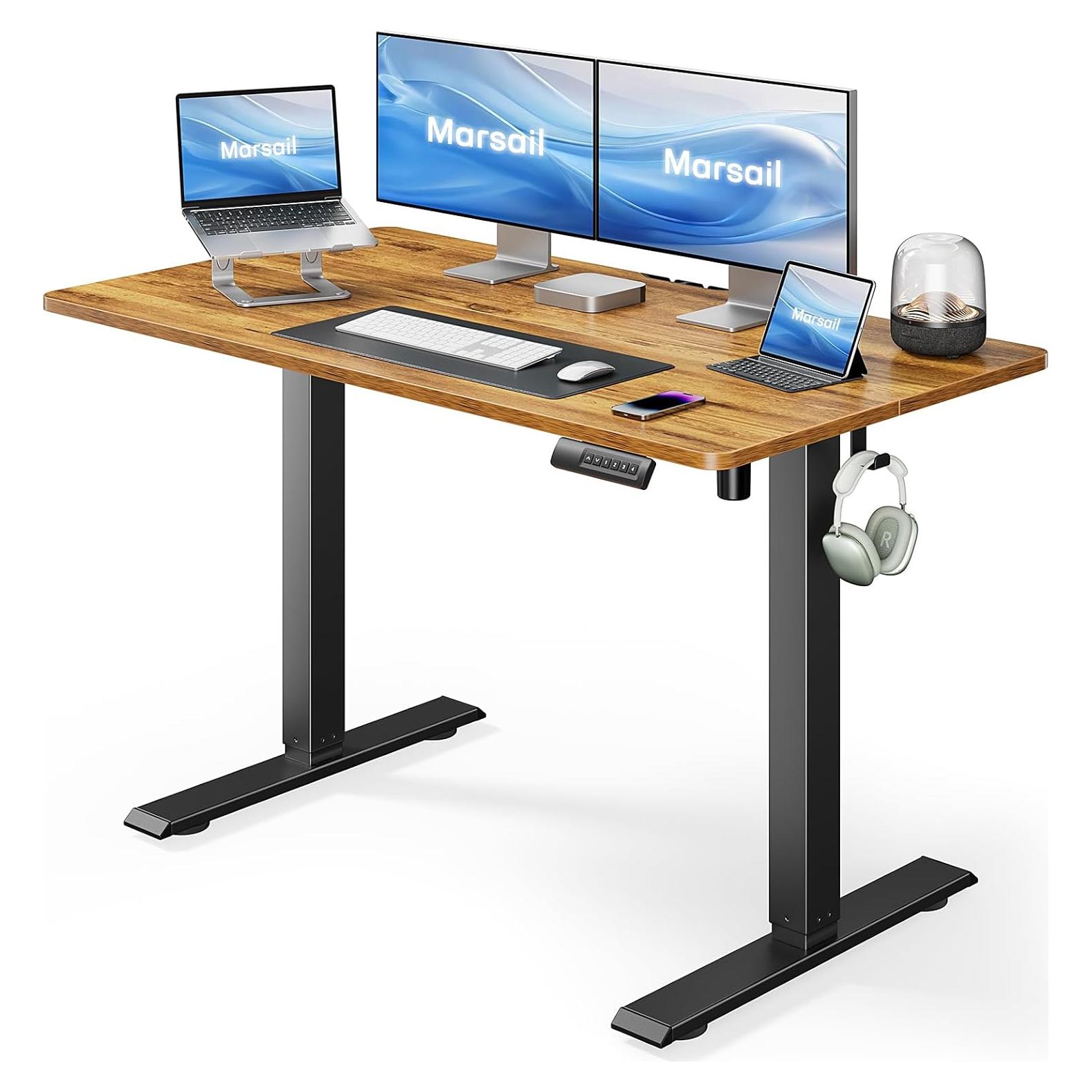 Escritorio de Pie Eléctrico Marsail TZESD10V-N1 121.92x60.96 cm