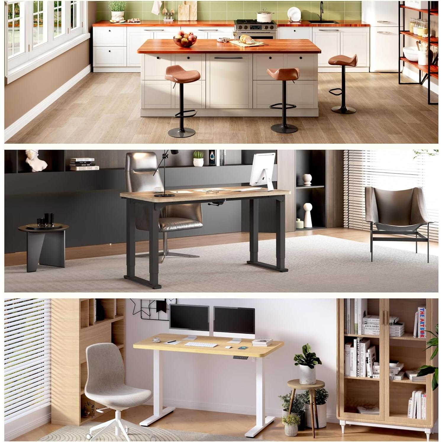 Escritorio Ajustable FLEXISPOT 55x28" Nogal Negro