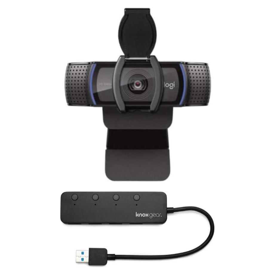 Webcam Logitech C920S HD Pro con Hub USB 3.0 4 Puertos