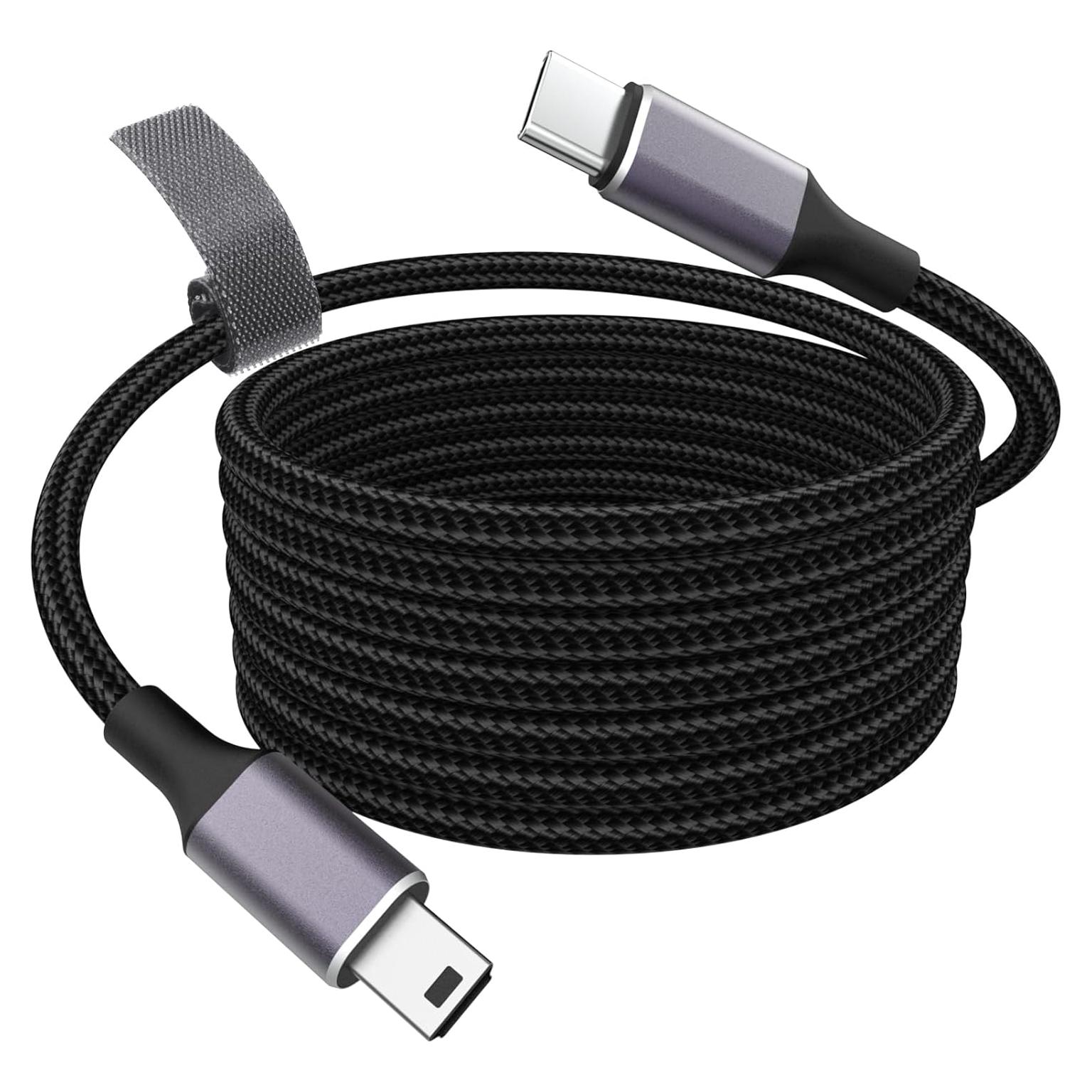 Cable USB C a Mini USB 1m Sqrmekoko para Micrófonos Blue Yeti