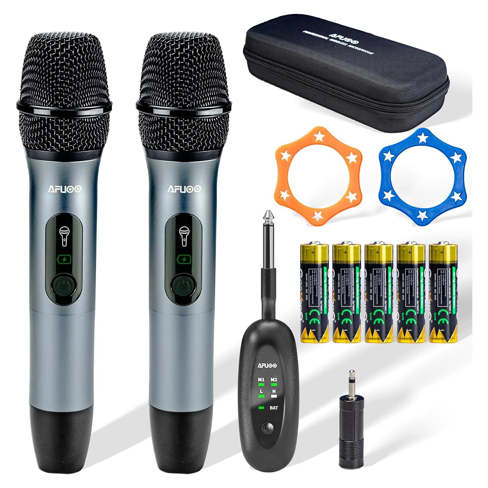 Juego de Micrófonos Inalámbricos AFUOO W60 Pro 2.4GHz 60m