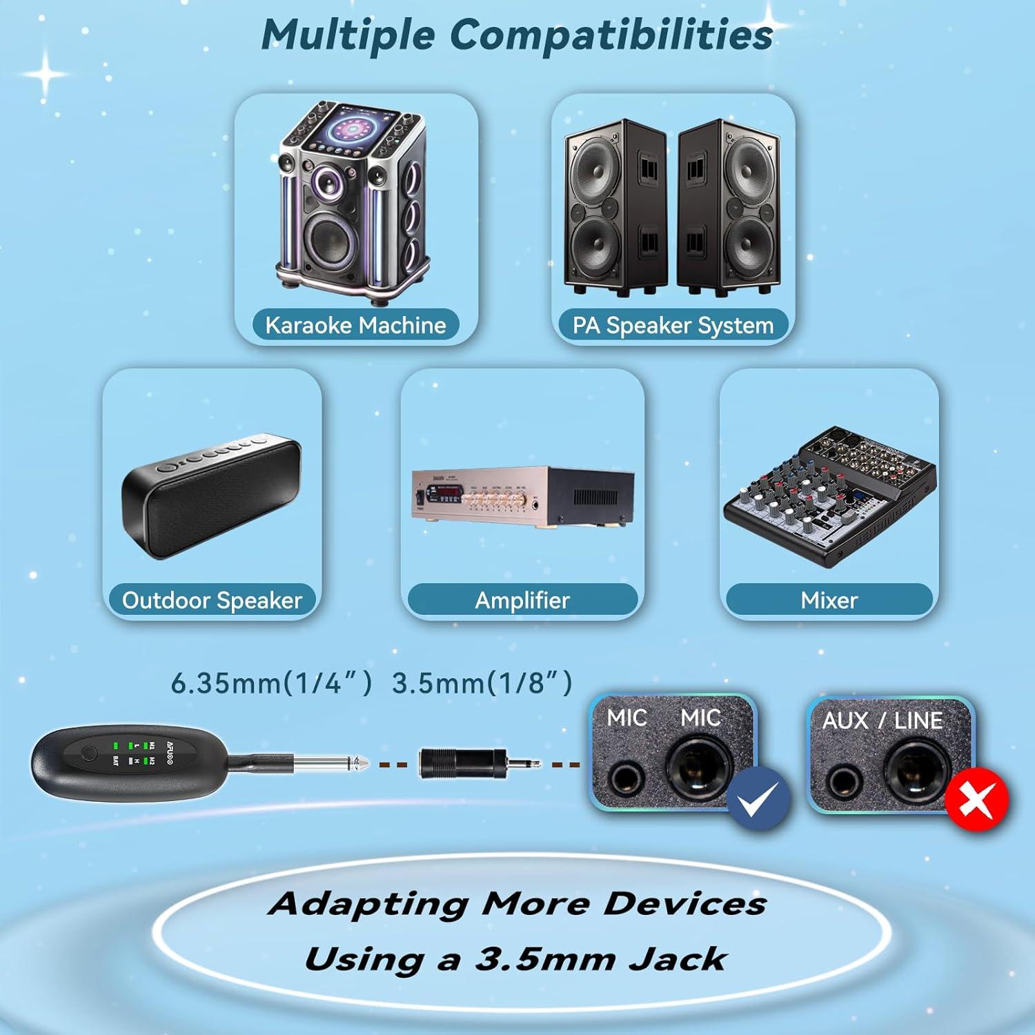 Juego de Micrófonos Inalámbricos AFUOO W60 Pro 2.4GHz 60m