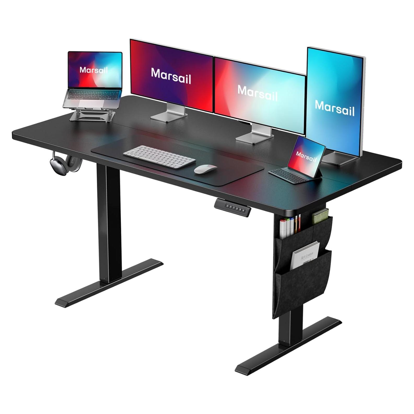 Escritorio de pie eléctrico Marsail TZESD7B-N1-US 48x24 cm