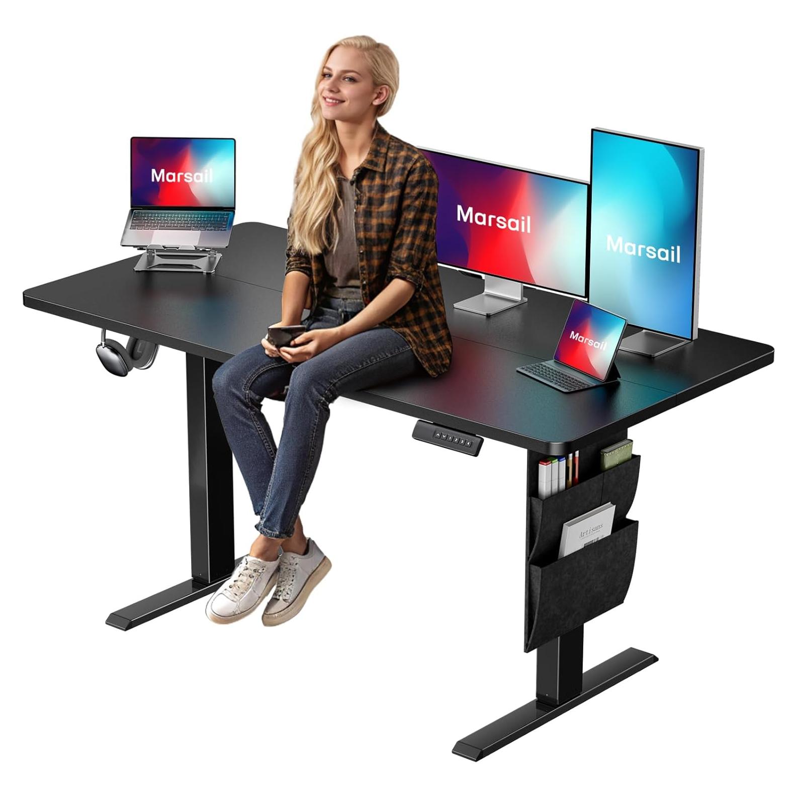 Escritorio de pie ajustable Marsail TZESD7B-N1-US 121.9x60.9 cm