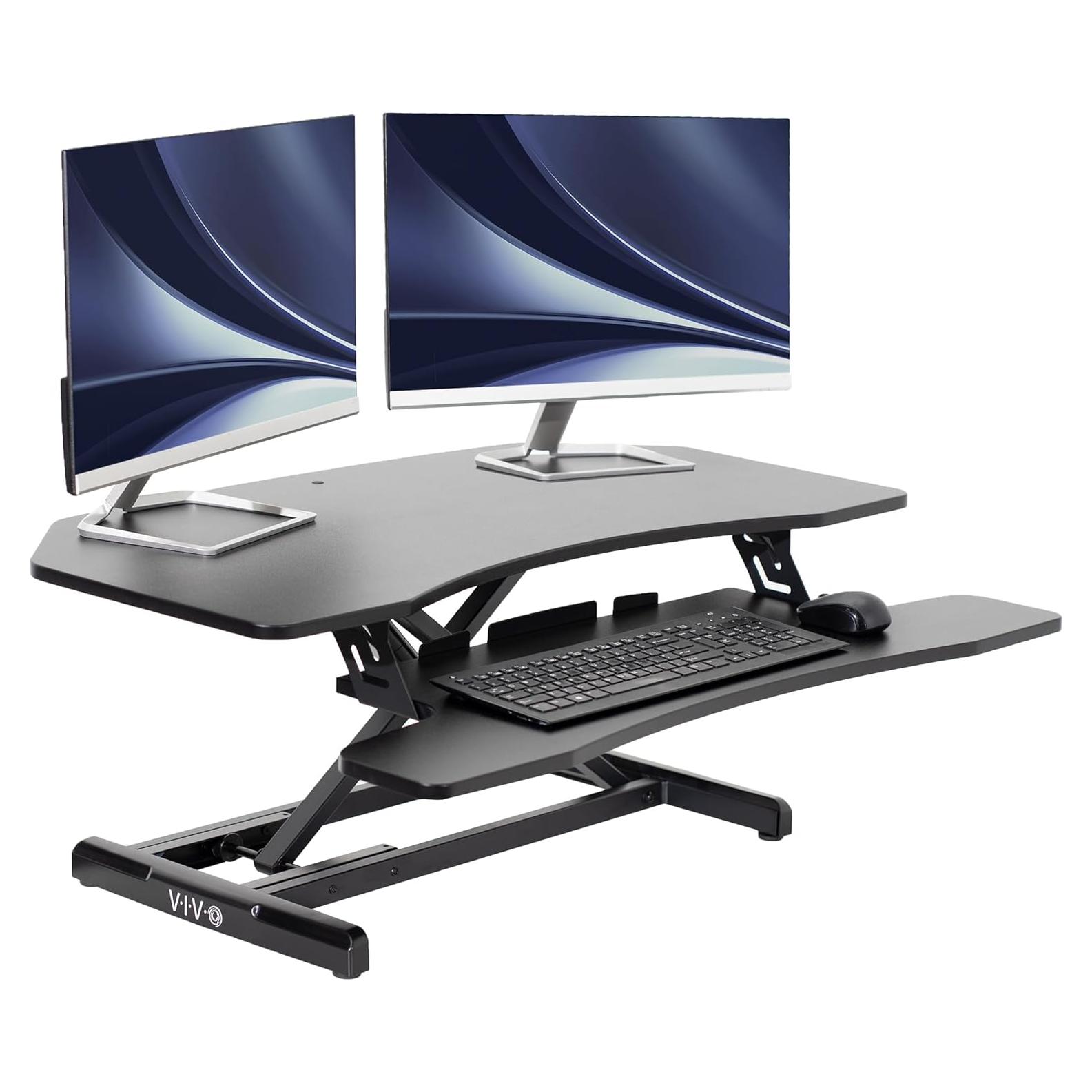 Elevador de Escritorio Esquinero VIVO DESK-V037MC Ajustable 96.5 cm