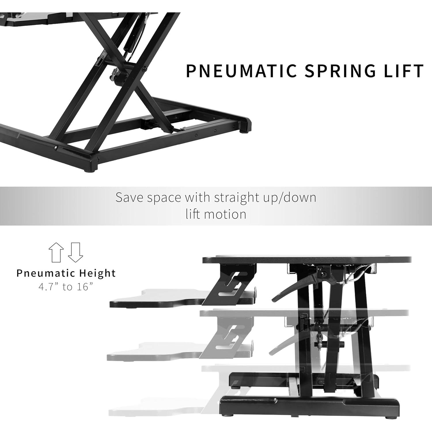 Elevador de Escritorio Esquinero VIVO DESK-V037MC Ajustable 96.5 cm