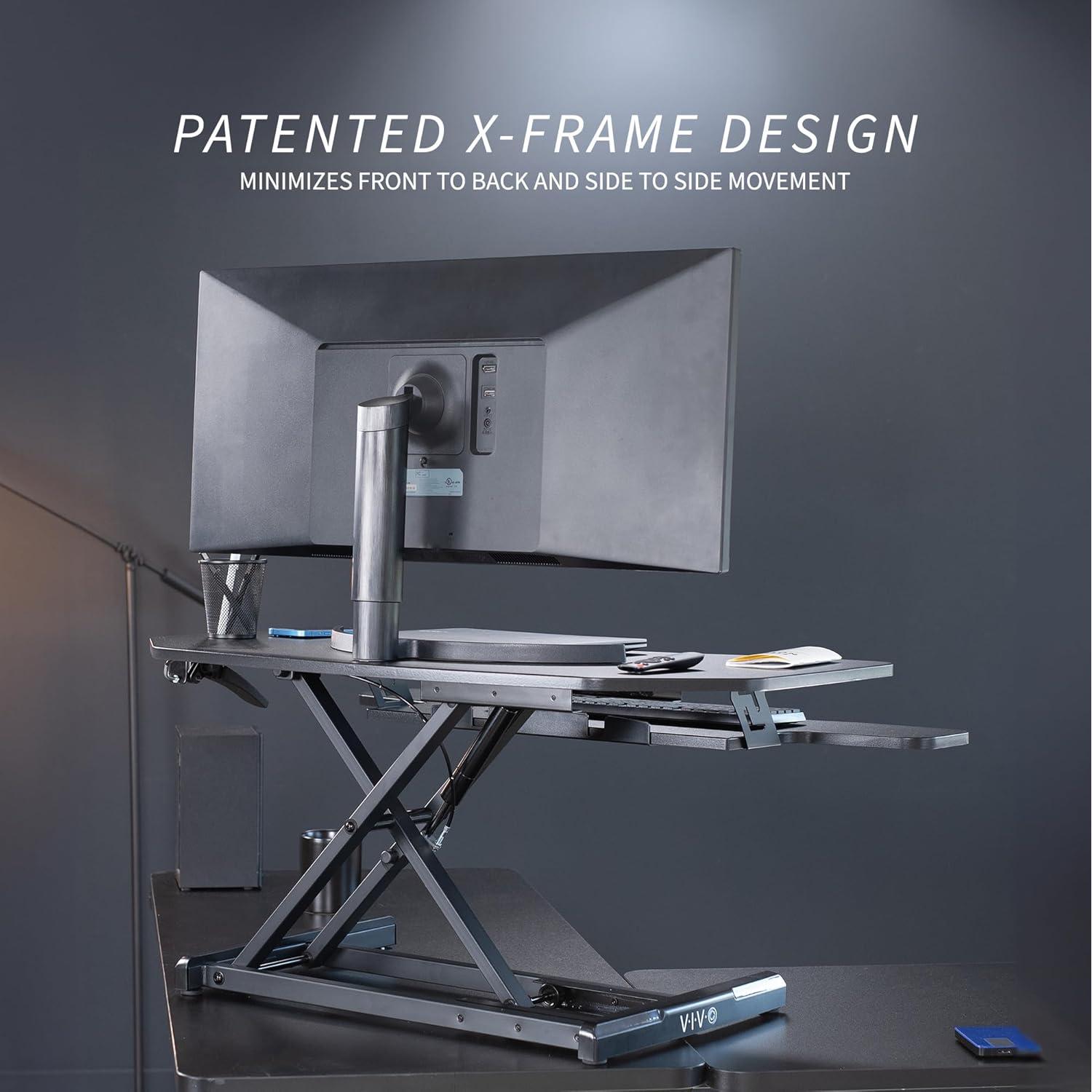 Elevador de Escritorio Esquinero VIVO DESK-V037MC Ajustable 96.5 cm