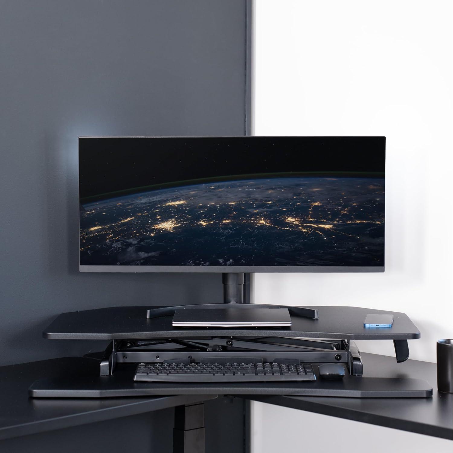 Elevador de Escritorio Esquinero VIVO DESK-V037MC Ajustable 96.5 cm