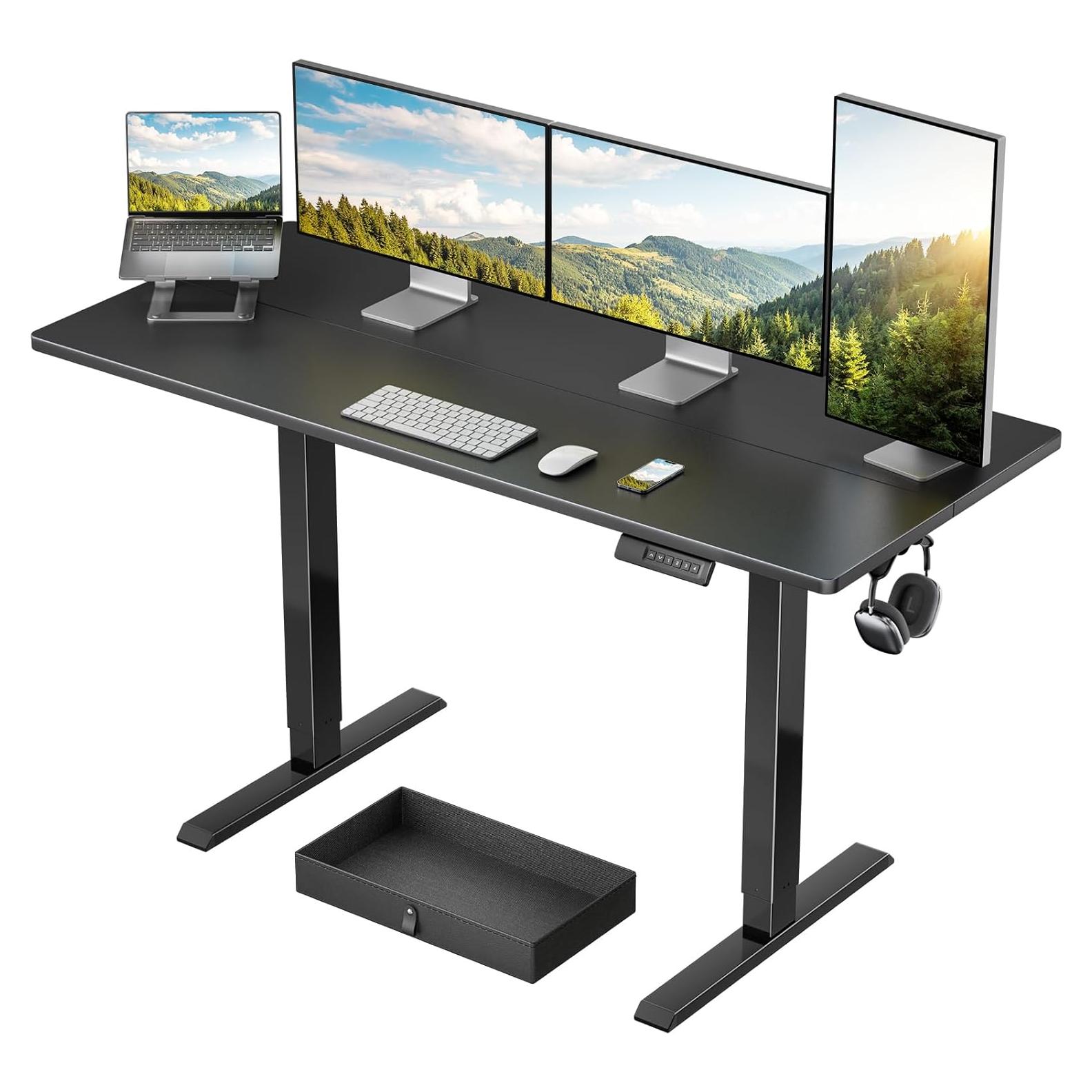 Escritorio de pie eléctrico Marsail VCTZESD12B-N1 121.9x61 cm negro