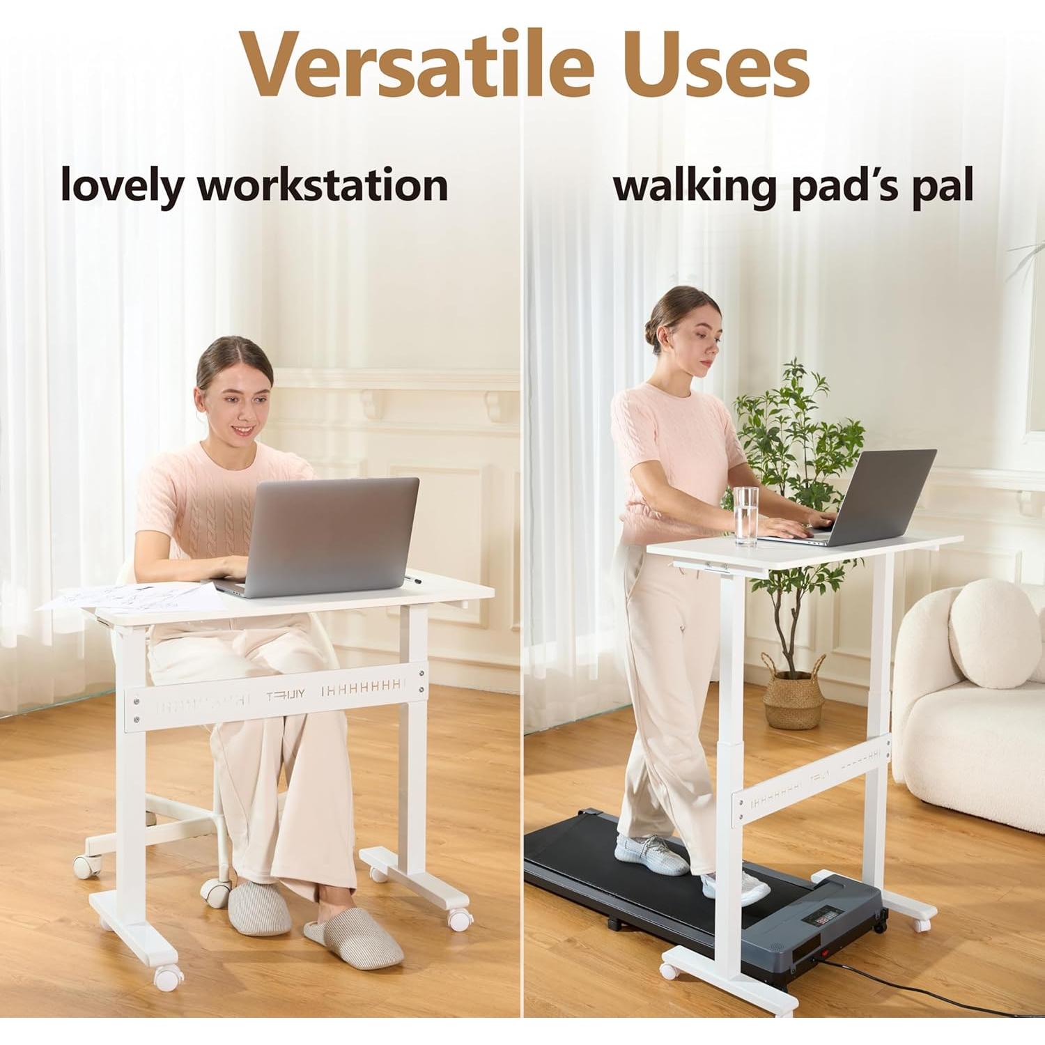 Escritorio de Pie Ajustable YILIFT PneuRev Blanco 71-110 cm