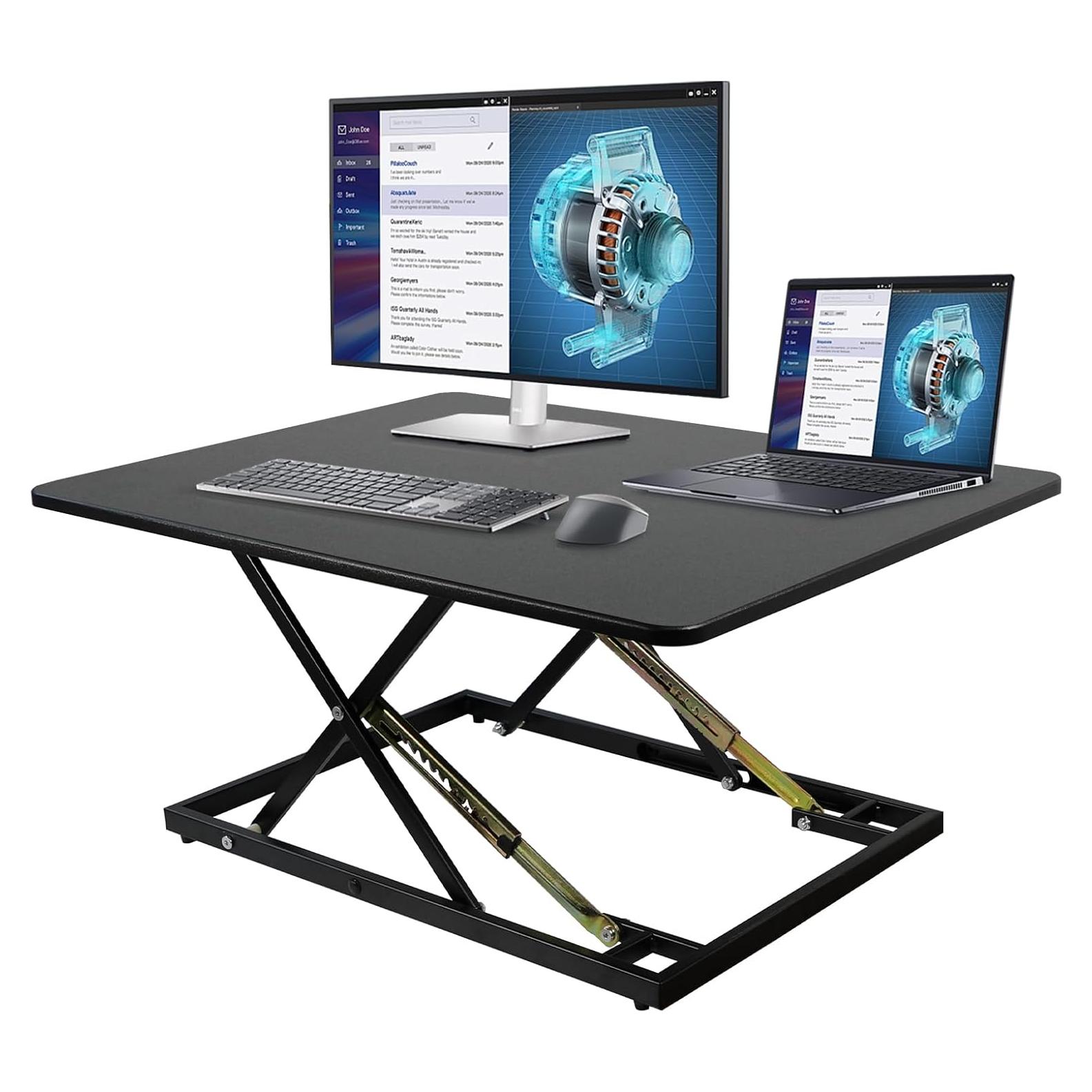 Escritorio Elevador STANDNEE Ajustable en Altura Negro 32in