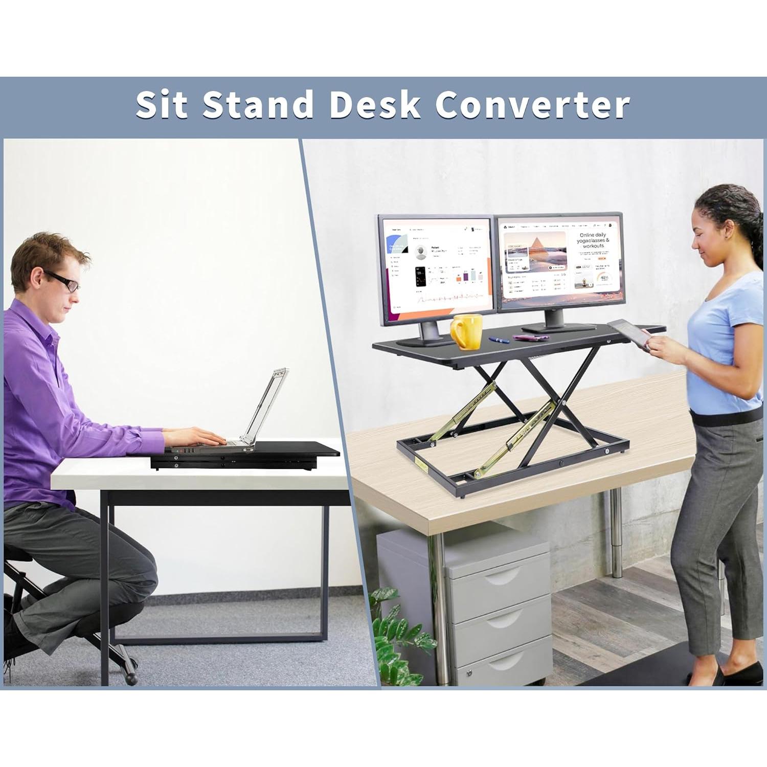 Escritorio Elevador STANDNEE Ajustable en Altura Negro 32in