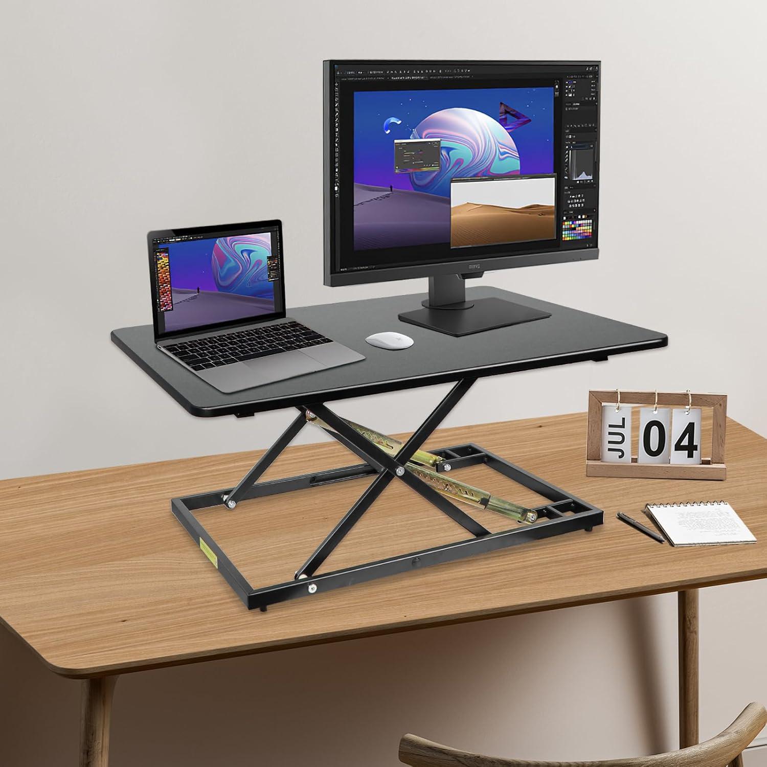 Escritorio Elevador STANDNEE Ajustable en Altura Negro 32in