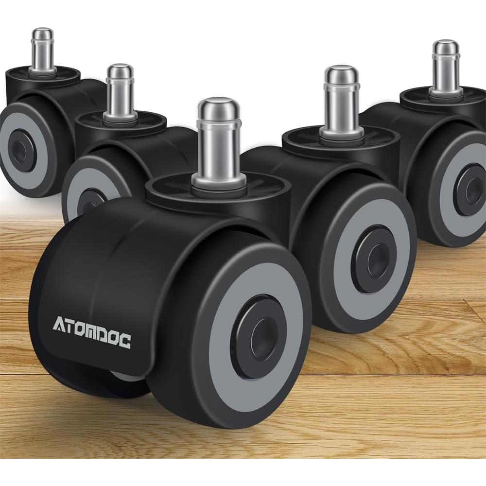 Ruedas de Caster ATOMDOC 5 para Sillas de Oficina 5.08 cm