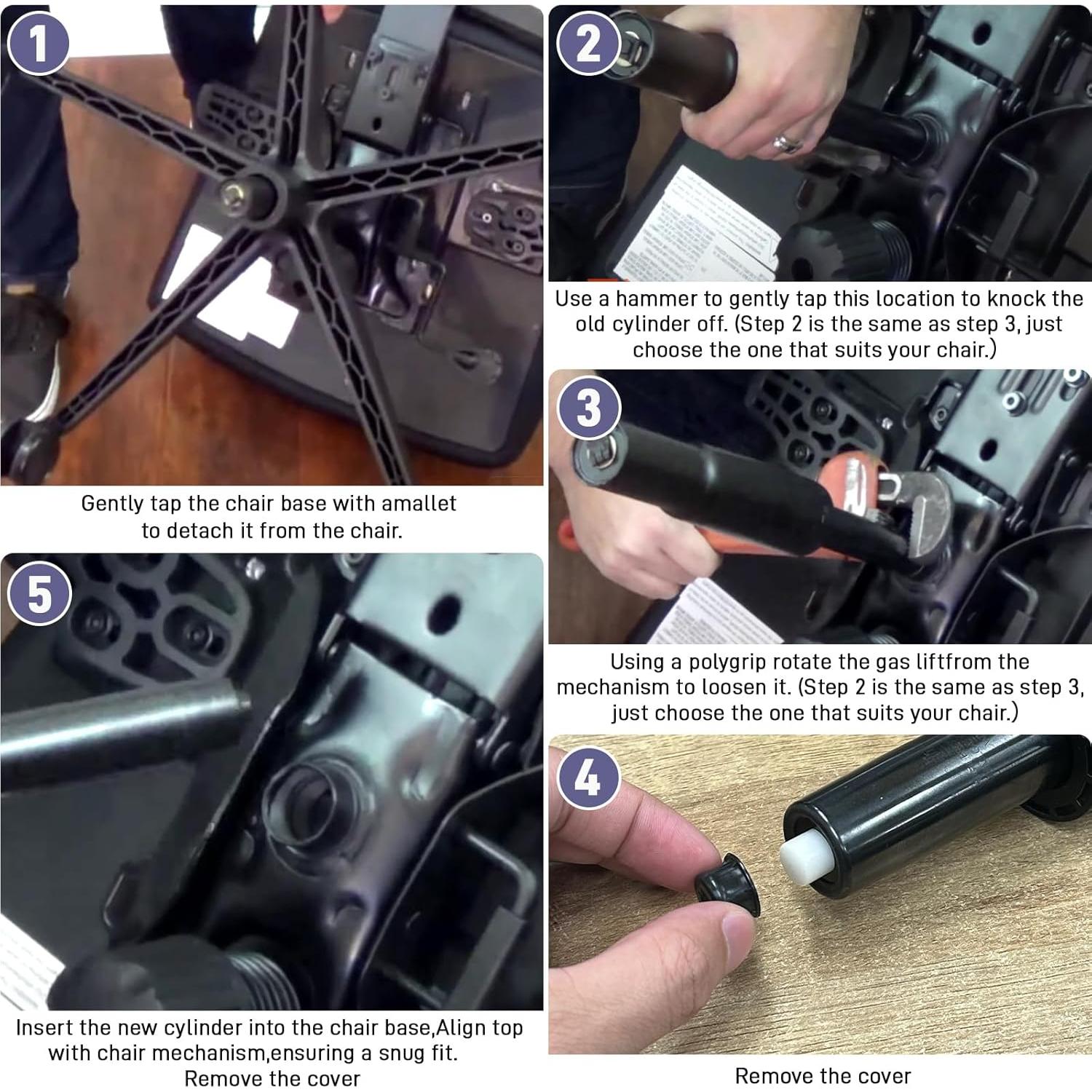 Cilindro de Elevación para Silla de Oficina SINOLUXE 10.16 cm