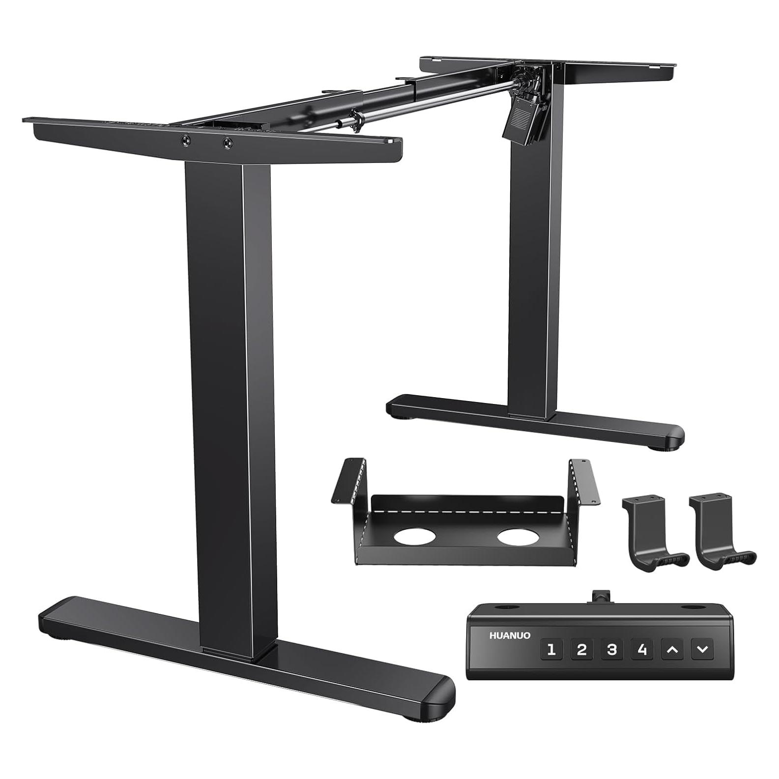 Marco de Escritorio Elevable HUANUO Ajustable Negro 105.9x61 cm