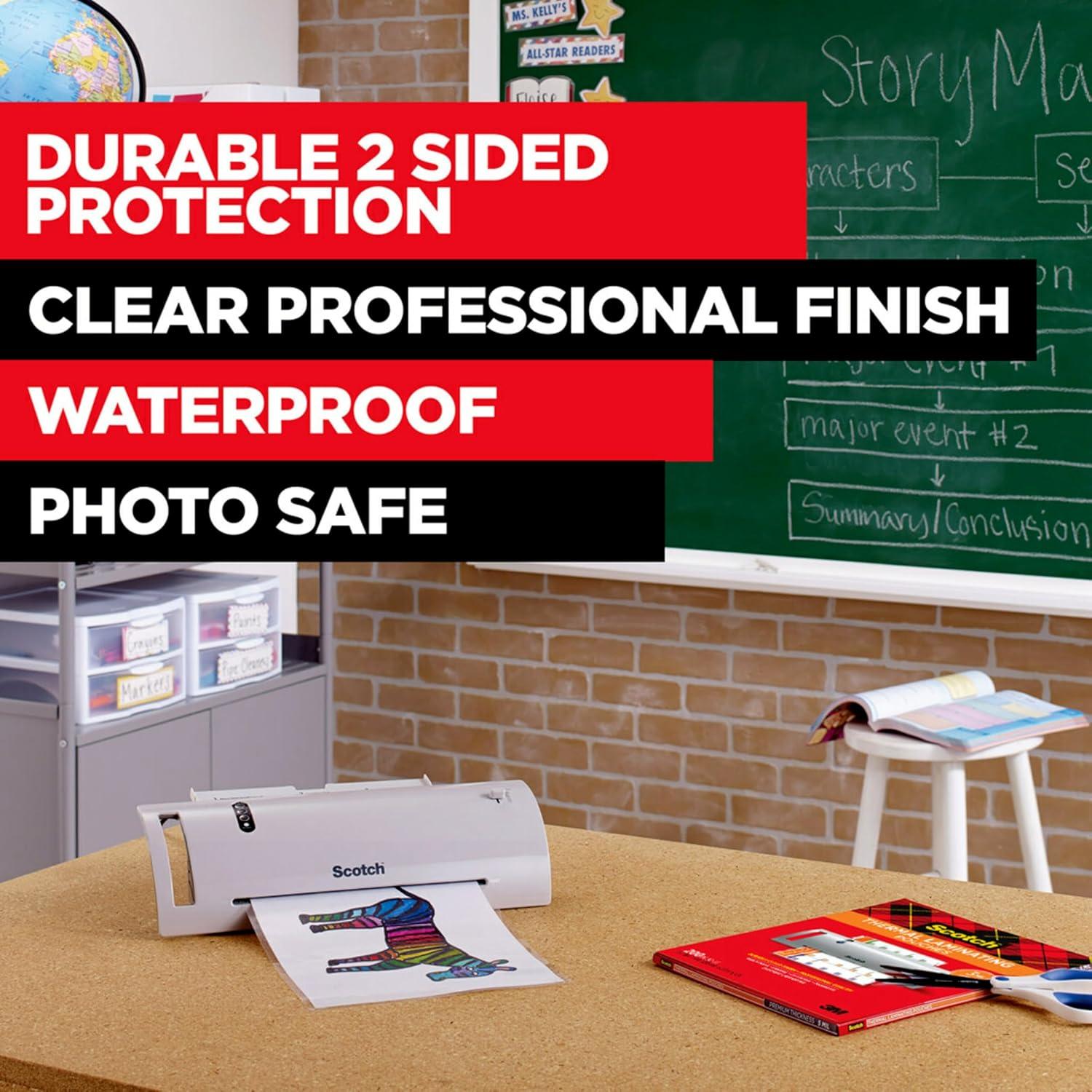 Bolsas de Laminado Térmico Scotch 200 Unidades Carta 22.6x28.9cm