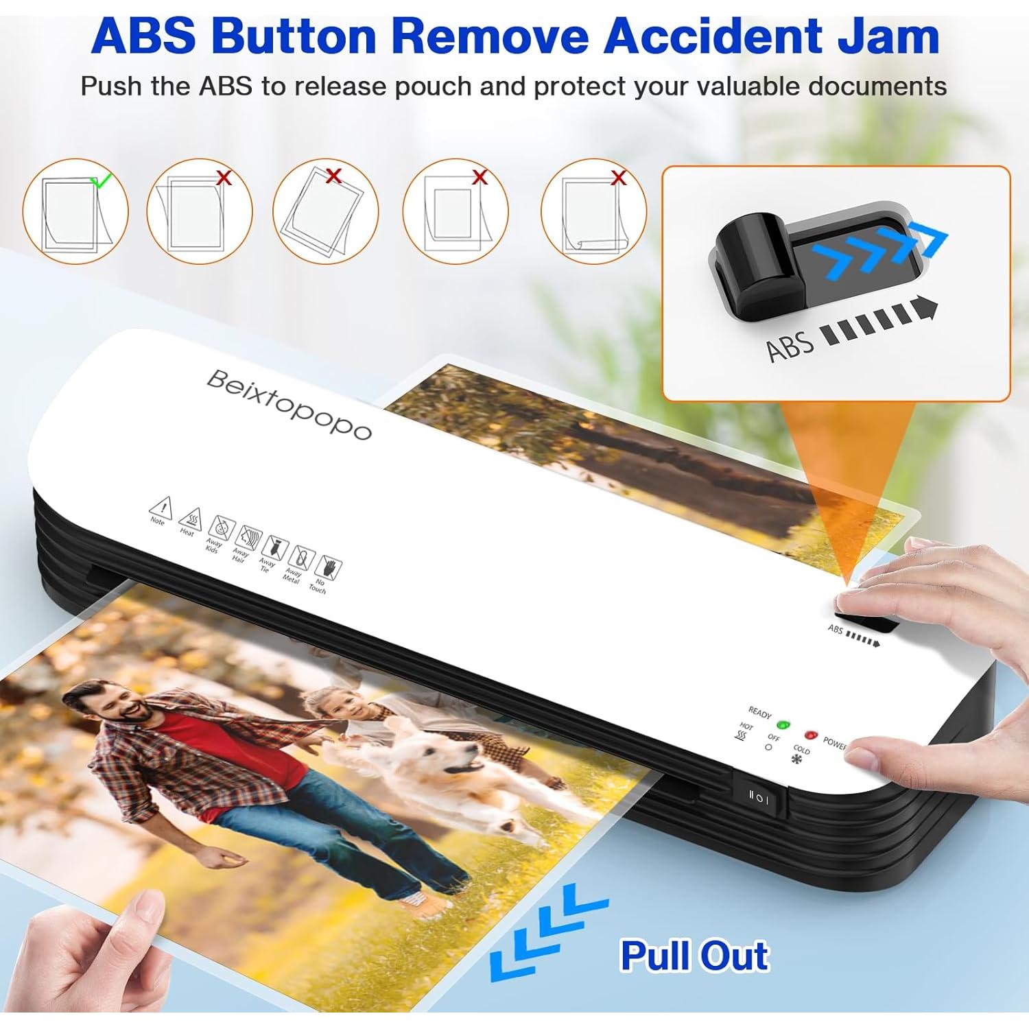 Laminadora Térmica A4 Beixtopopo 9 Pulgadas Caliente y Frío