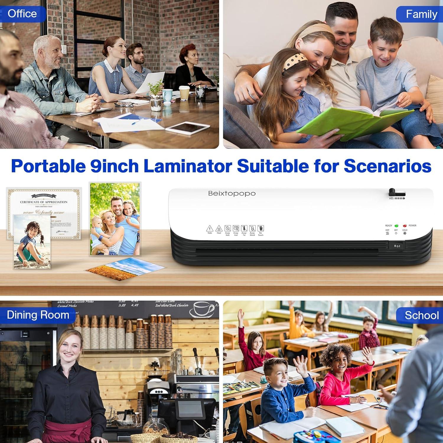 Laminadora Térmica A4 Beixtopopo 9 Pulgadas Caliente y Frío