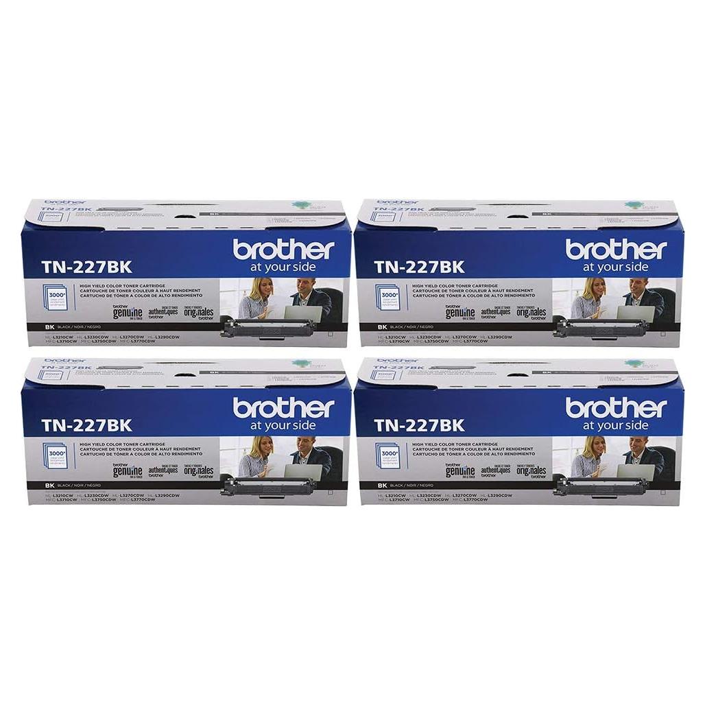 Cartucho de Tóner Negro Brother TN227BK Alto Rendimiento 3000 Páginas