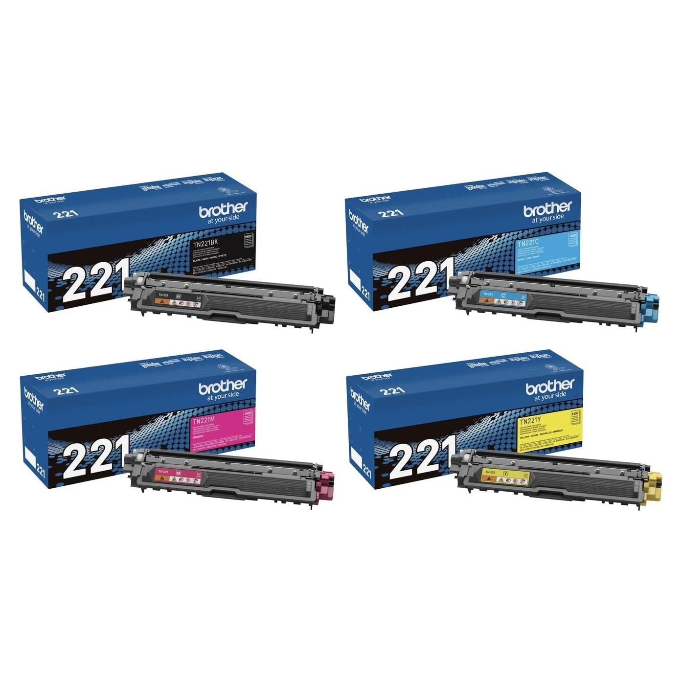 Juego de Cartuchos de Tóner Brother TN221 - 4 Colores
