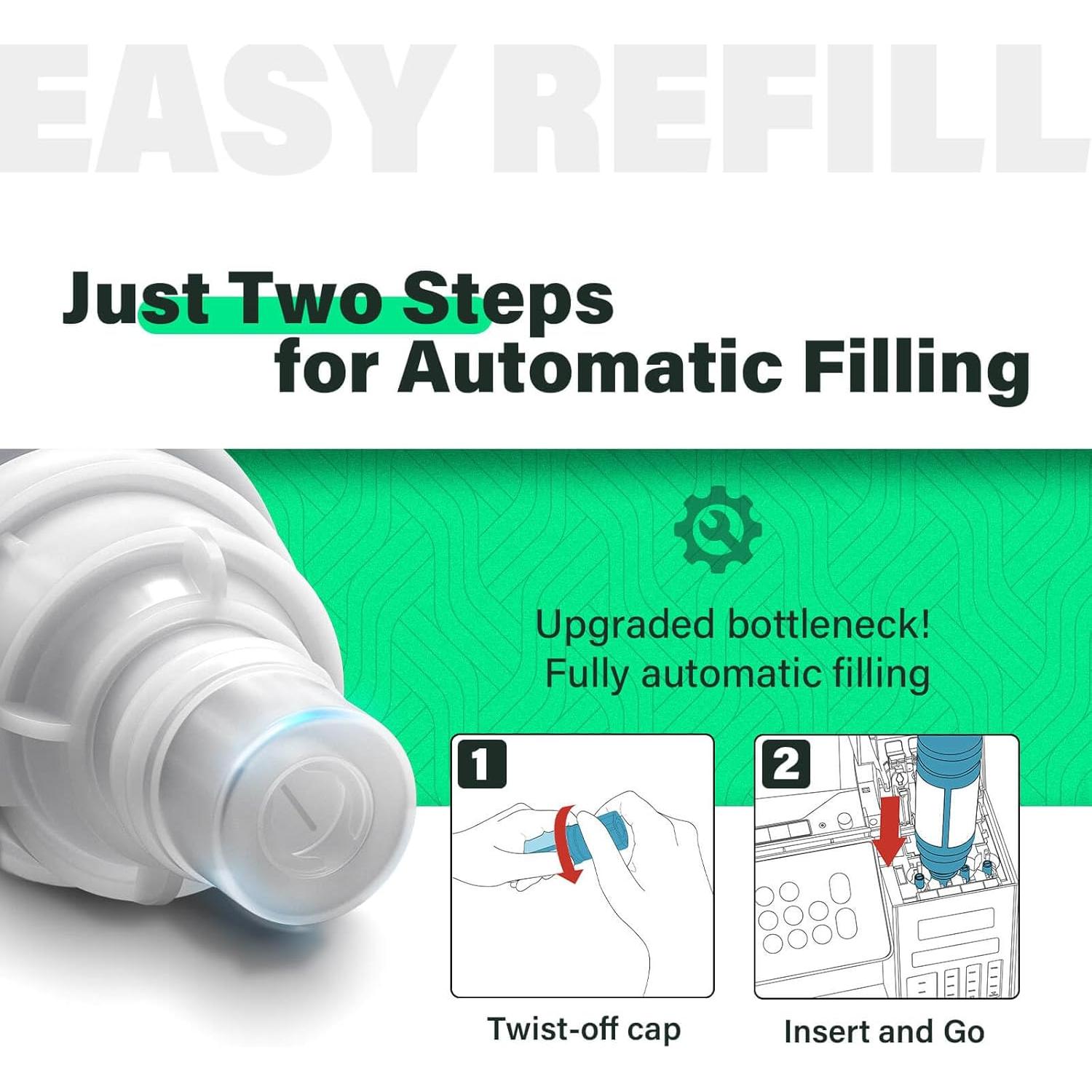 Botellas de Recarga de Tinta 552 SUBLIMAKER Paquete de 6