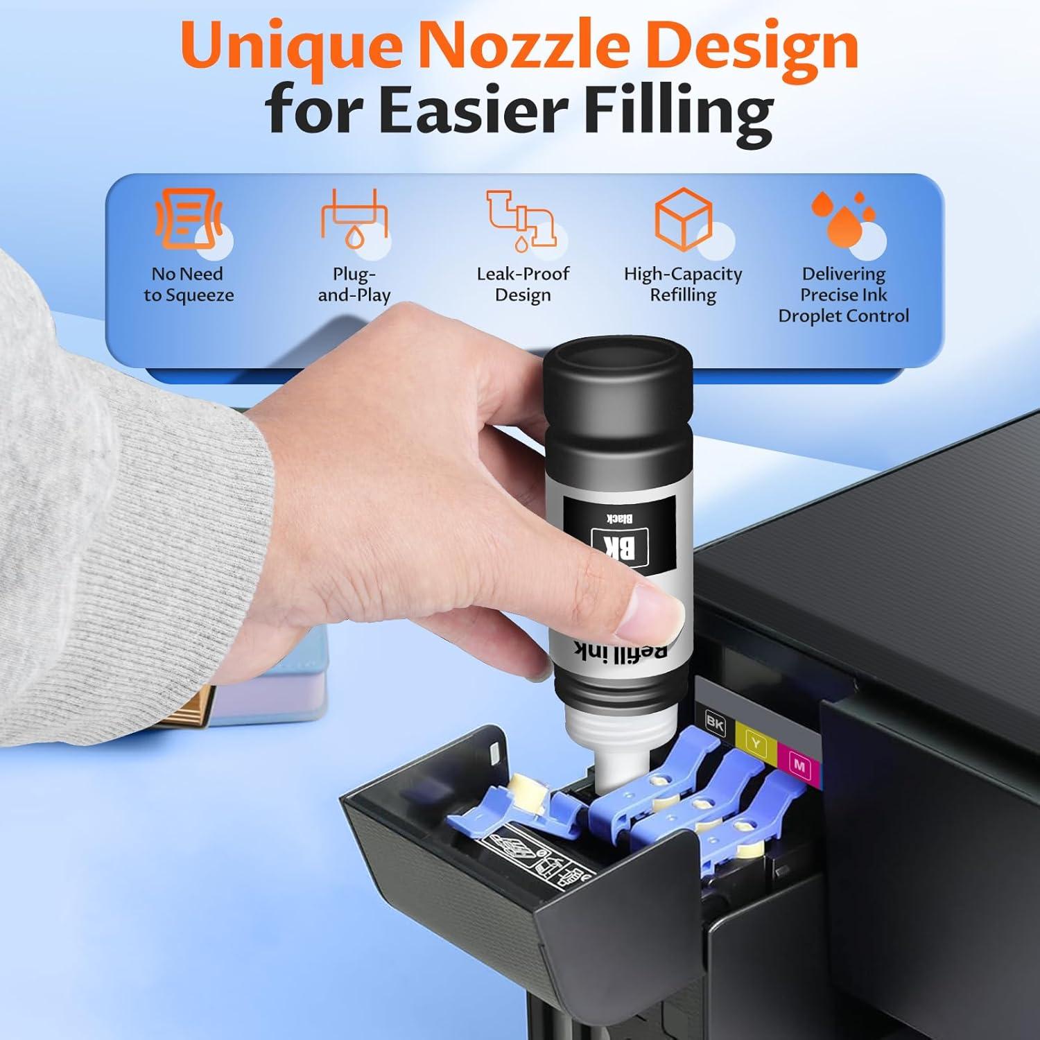 Recarga de Tinta 522 QIOCKTO para EcoTank 5 Botellas