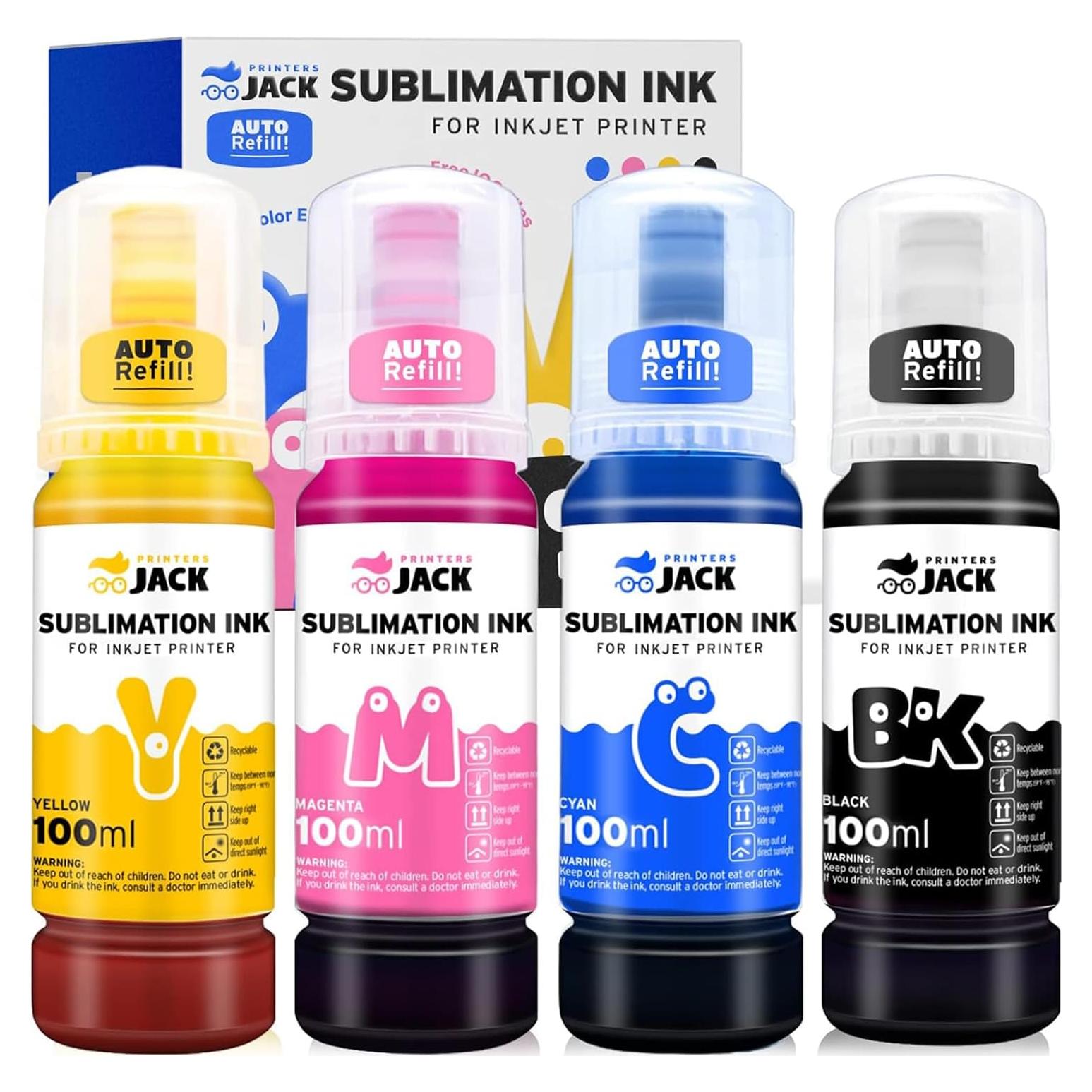 Tinta de Sublimación Printers Jack 400ml Auto Relleno para ET-15000 ET-2720