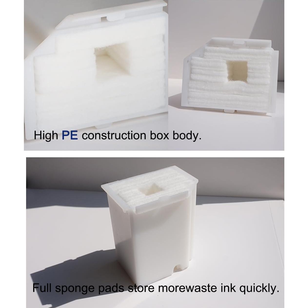 Paquete de 4 Almohadillas de Tinta Desechables GEMSENBOFU para Epson