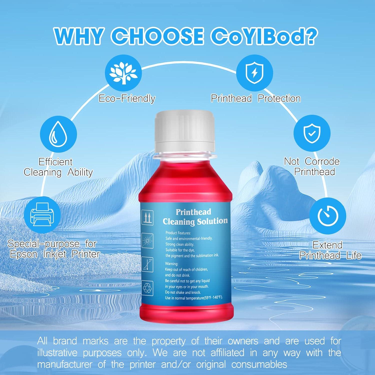 Kit de limpieza de cabezales de impresión CoYlBod 100 ml para Epson