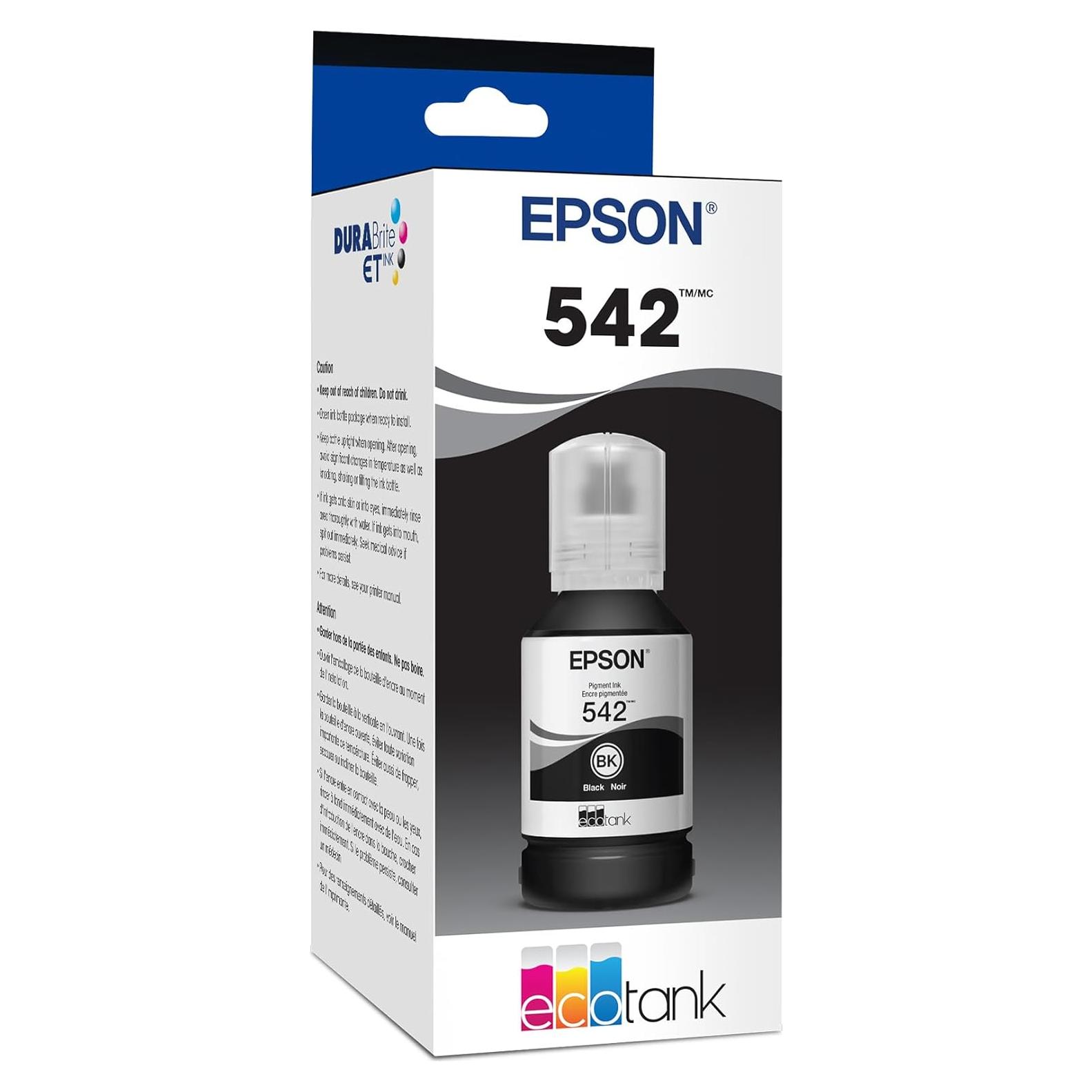 Tinta Botella Epson EcoTank T542120-S Negra Ultra Alta Capacidad