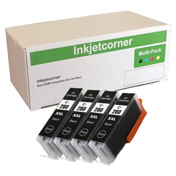 Cartucho de tinta negro Inkjetcorner PGI-280XXL 4-Pack